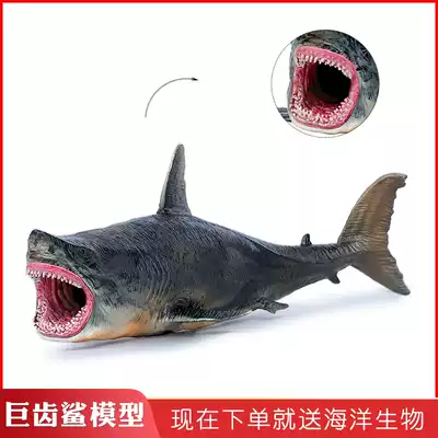 Simulation Marine biotype Megalodon toy shark hammer shark shark great white shark animal model children Boy gift