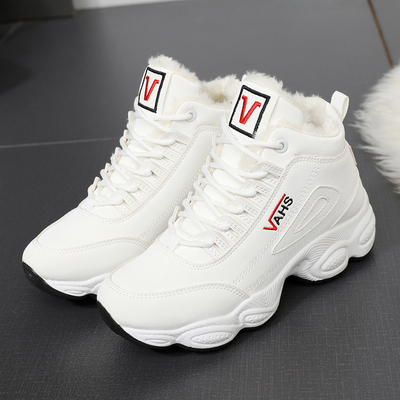 女士加绒老爹鞋运动鞋小白鞋保暖棉鞋女鞋