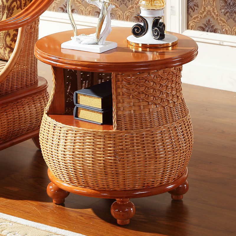 Rattan furniture Rattan corner table Rattan corner table furniture Real rattan corner table Factory direct sales customization