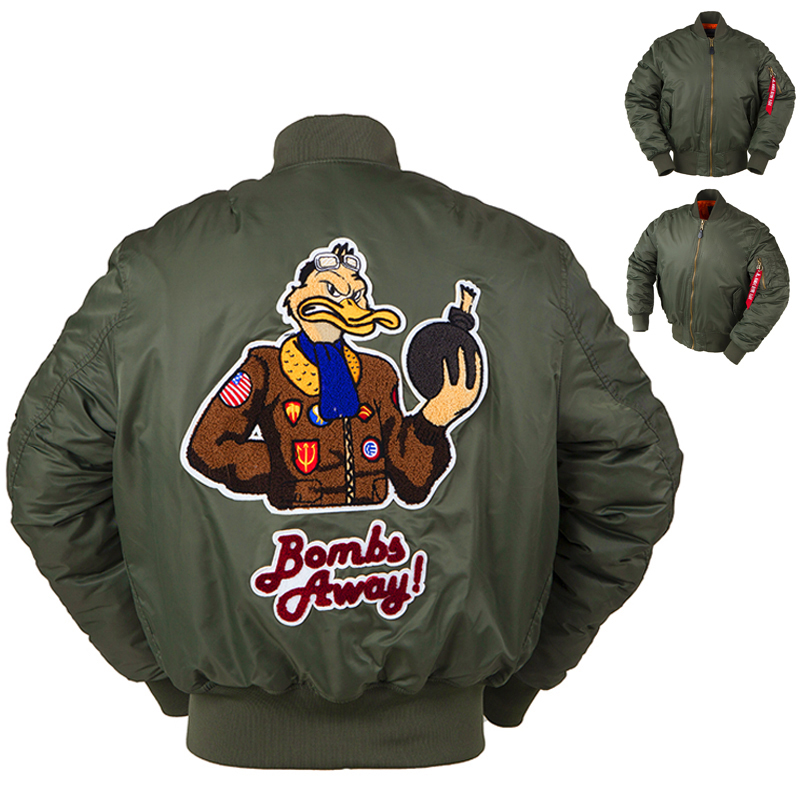 GOOMIL LEE Tide Card ma1 Pilot Jacket Male Couple Embroidery Baseball Cotton Suit Thickened Tooling Jacket Man
