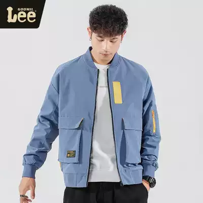 GOOMIL LEE Tide brand spring and autumn men's Joker casual overalls jacket jacket youth large size loose jacket