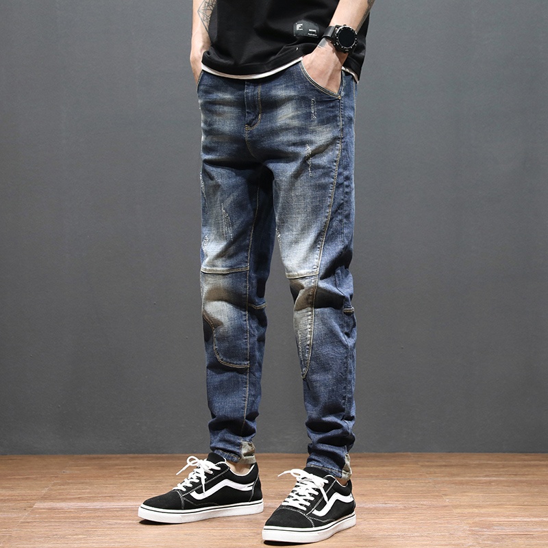 GOOMIL LEE Summer thin jeans Men's straight cylinder Korean version Trend easy with small feet Harun pants casual long pants