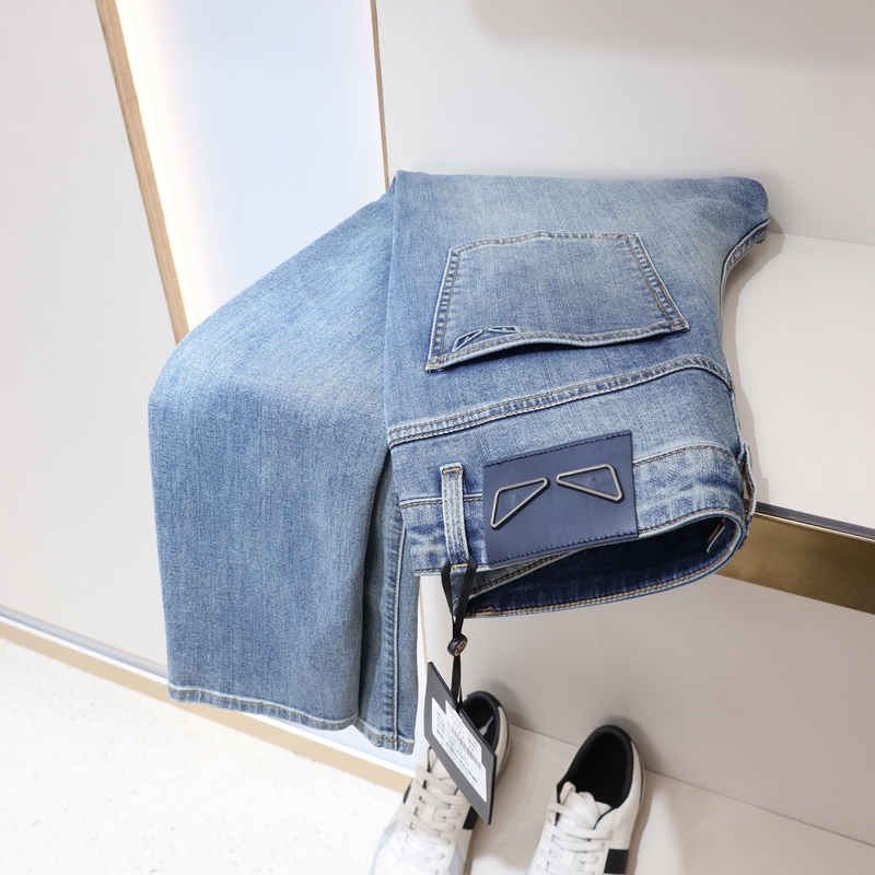 Little Monster Light Blue Thin Jeans Men's Summer Slim Fit Straight Leg Stretch Comfortable Casual Pants Little Monster Light Blue Thin Jeans Men's Summer Slim Fit Straight Leg Stretch Comfortable Casual Pants