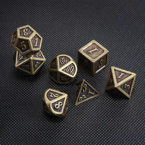 Metal Multi -Noodle Dice Coc Board Game Trpg Cesren Don и Dungeon DND Color