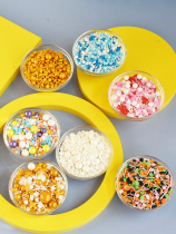 Baking decoration Net red edible sugar beads mixed birthday cake ornaments gold beads color needle colorful pearl sugar material