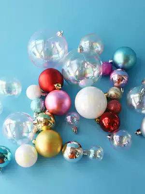 Birthday cake decoration colorful ball accessories transparent ball insert frosting ball wishing ball glossy dumb face card