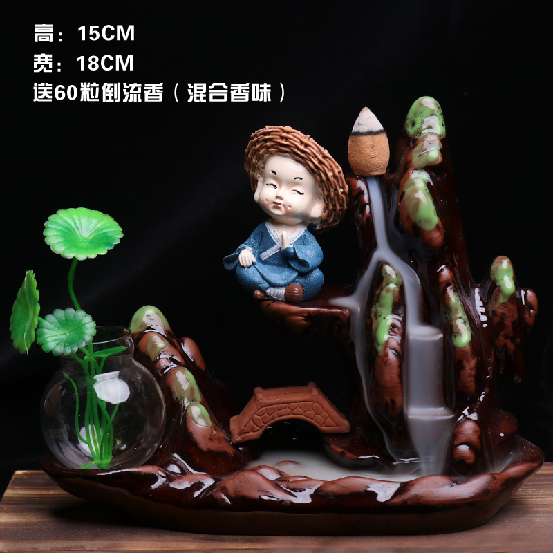 hoa Creative vase hoa thủy canh vào lưng hương gốm văn phòng nhà suối núi tím Zen đồ trang trí