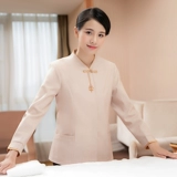 Лонгслив для работы, нарукавники, комплект, комнатная демисезонная униформа врача для отеля