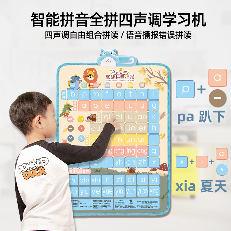First grade Chinese pinyin spell parquet read training Words of alphabet wall stickup sound Early Church wallchart Notre Dame Learning God