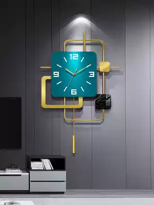 Nordic clock wall clock living room creative light luxury clock art atmospheric home fashion decoration hanging watch modern simplicity