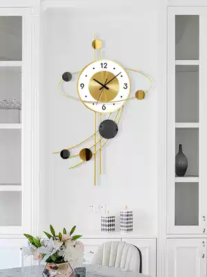 Clock and clock living room modern simple atmosphere Nordic home clock light luxury personality creative fashion decoration hanging watch
