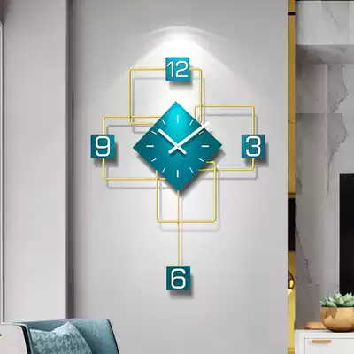 Nordic light luxury wall clock living room modern simple fashion trend clock art decorative watch personality creative hanging wall