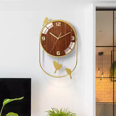 Clock and clock living room creative simple Nordic quartz clock atmospheric mute personality home fashion clock New Chinese style