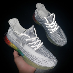 满天星椰子鞋男夏新款反光飞织透气运动鞋