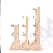 Keychain display rack solid wood hook jewelry display rack small jewelry hanger hook earring display rack bracelet