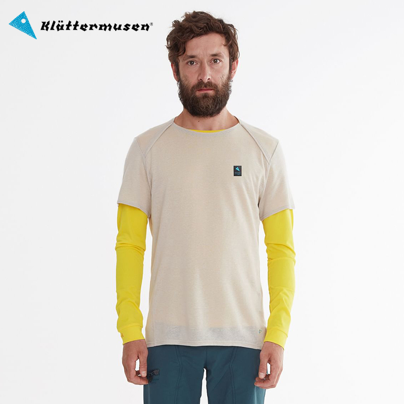 KLATTERMUSEN MOUNTAIN CLIMBING MOUSE MEN AND WOMEN SERENA TENCEL LINEN BLEND SPORTS CASUAL SHORT-SLEEVED T-SHIRT 20610M