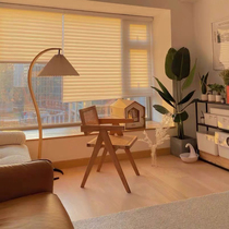 Nordic retro oak chair Japanese coffee shop dining chair modern hotel B & B Inn designer rattan chair