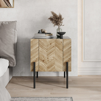 Nordic simple solid wood bedside table modern living room sofa small side cabinet bedroom light luxury art bedside cabinet customization