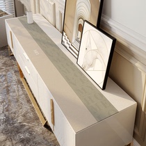 Silicone leather TV cabinet tablecloth coffee table cloth dust cover cloth waterproof and oil-proof rectangular shoe cabinet table mat mat