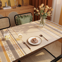 Nordic silicone table mat modern simple light luxury waterproof and oil-proof non-washing coffee table tablecloth desktop protective film