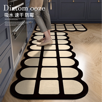 Laoda kitchen water-absorbing and oil-absorbing diatom mud floor mat