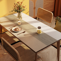 Nordic light luxury leather tasteless table mat waterproof and oil-proof disposable anti-scalding silicone coffee table tablecloth modern simple thick