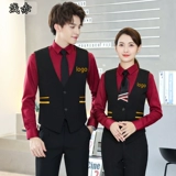 Красная рубашка для работы подходит для мужчин и женщин, жилет, короткий рукав