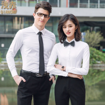 Professional suit men and women with the same long sleeve shirt Bank 4s store manager Front desk salesperson tooling custom embroidered logo