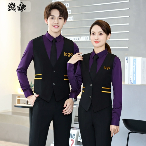 Красная рубашка для работы подходит для мужчин и женщин, жилет, короткий рукав