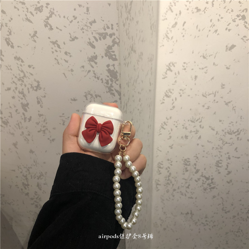 ins butterfly knots airpods protective sleeves apply apple 3 generation headphone shell pro soft 1 2 generations of fairy shell pearls