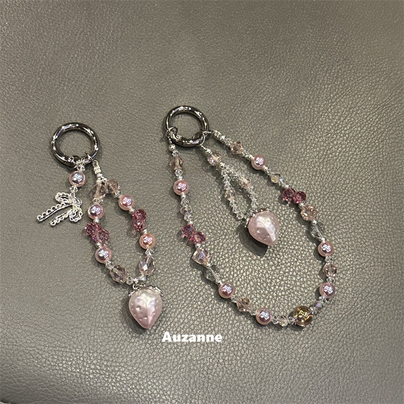Niche Pink Beads Are Suitable for Phone Lanyards, Bags, Car Key Pendants, and AirPods Earphone Case Decorations Niche Pink Beads Are Suitable for Phone Lanyards, Bags, Car Key Pendants, and AirPods Earphone Case Decorations