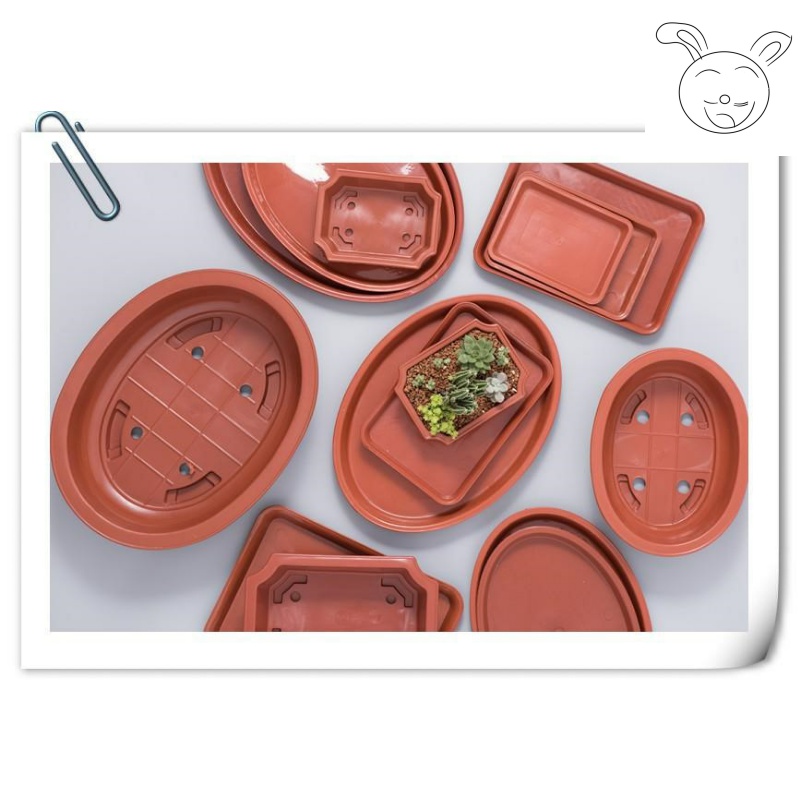 Gardening. The Bottom circular base chassis thickening elliptical turf rectangular flower pot tray separation large green plant