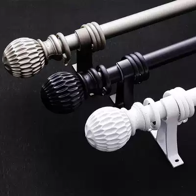 Roman Rod curtain rod single pole bracket support accessories perforated curtain track double rod base support frame support