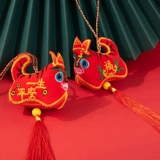 Фестиваль лодок-драконов ткань тигр зодиакальные украшения благословение сумка кулон этнический стиль готовый продукт маленький пакетик с рисовыми пельменями пакетик мешок Ханфу подвесной