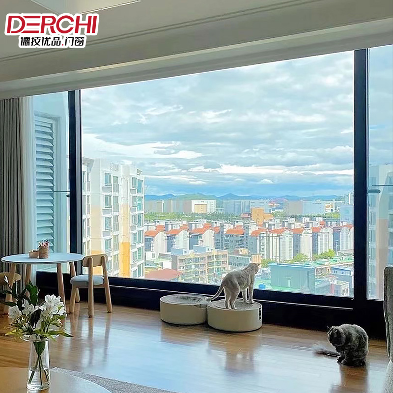 Deji Premium Irish 106 broken bridge aluminum door and window seal balcony hollow floor-to-ceiling glass window soundproof aluminum alloy