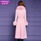 Feimengyi 100 sheep wool coat double-sided woolen coat for women winter fox fur collar thickened high-end waist woolen coat
