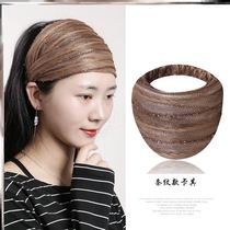 Students tie hair tide middle-aged widened super wide Korean hair band female net red European and American personality wide edge big head cover