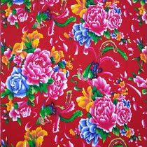 Bed sheets Chinese household cotton northeast flower cotton silk fabric pajamas fabric simple restaurant hotpot dress