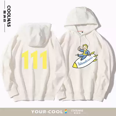 Ps4游戏fallout周边辐射4哔哔小子连帽卫衣男春秋季学生衣服外套