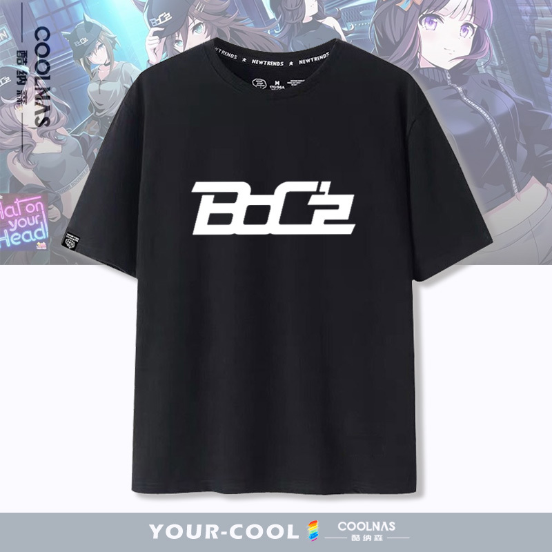 Jockey Girl New Group Boc'Z Combination Mi Yu Poetry Drama Merchandise Casual Short-Sleeve T-Shirt Men's Loose Top