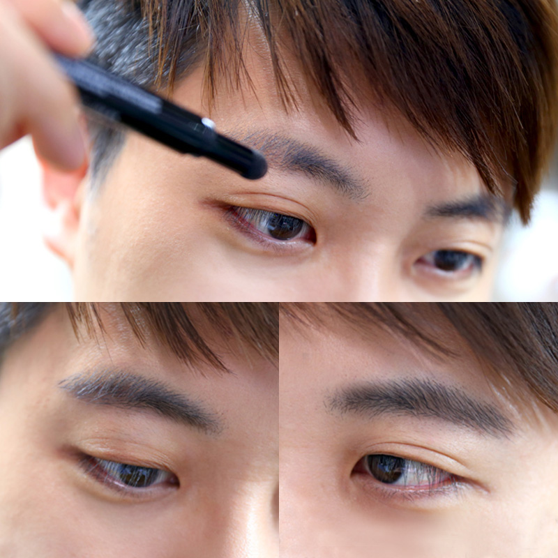 MOETA men's brow brow beginners Eyebrow God Instrumental Brow waterproof and sweat-proof natural black brow pink tonic