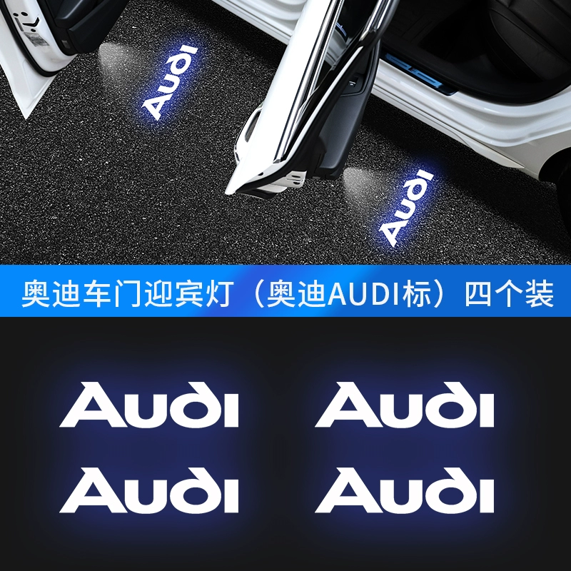 led ô tô Đèn chào mừng Audi A4L A6L A3L A5 A8L Q2 Q3 Q5L Q7 đèn chiếu cửa xe sửa đổi đô đèn xe hơi led viền nội thất ô tô 