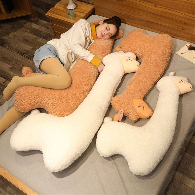 Pregnant women's pillow side sleeping pillow pregnancy alpaca long strip pillow girls sleep clip leg special adult adult pillow summer
