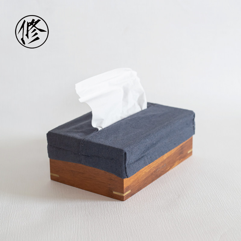 Heavy Wood Paper Towel Box Home Toilet Paper Box Multifunction Minima Modern On-board Box Creative Living Room Tea Table Containing box