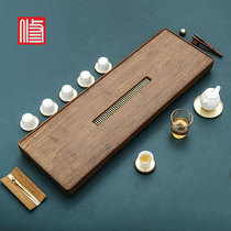 Drawer type water storage tea tray household big tea table kung fu tea set heavy wood large tea Sea simple dry bubble table