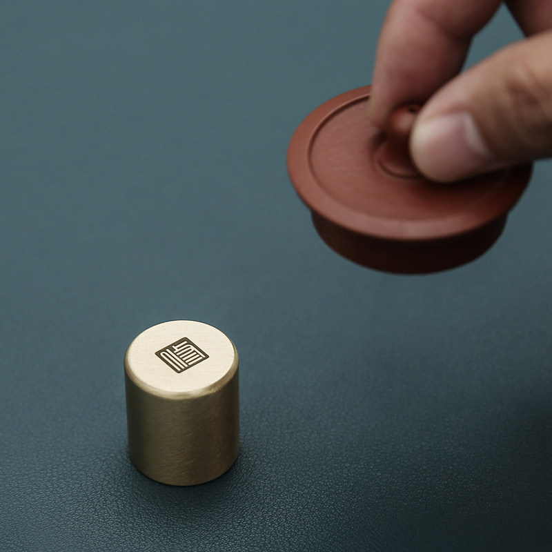 Brass pot lid placement cover-line incense stick-in-tea Daofu tea accessories Accessories Tea Mat minimalist Japan-style Home