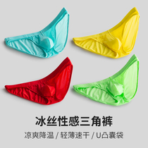 Ice silk underwear mens breifs breathable trend personality ultra-thin summer low waist sexy youth summer quick dry pants head