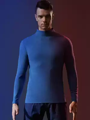 Men's warm clothes high-neck German velvet winter black technology heating seamless underwear single-piece elastic cold-proof bottoming shirt