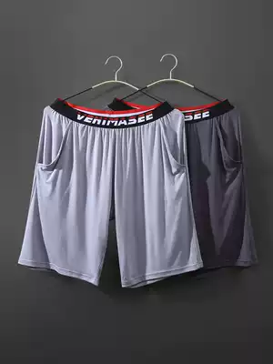 Pajama pants men's big size Ice Silk fat fat guy plus fat big thin home pants pant loose casual shorts Summer Shorts