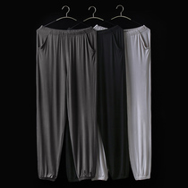 Mens pajama pants autumn thin loose artificial cotton pants home trousers can wear cotton silk pants spring and autumn sleep pants